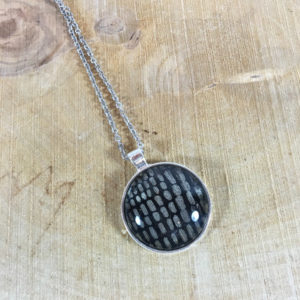 Kette Silber schwarz-silber