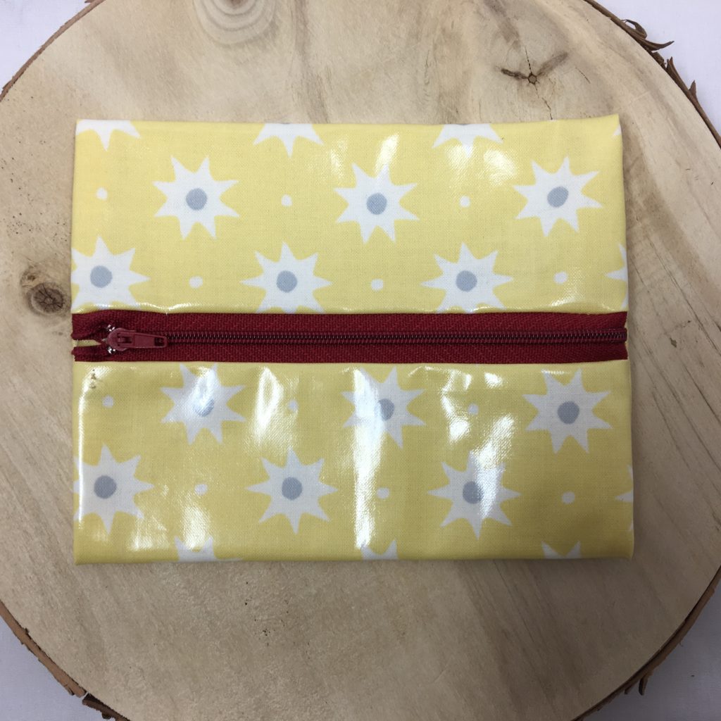 Feuchttüchertasche, Tasche für kleine Feuchttücher, Blumen gelb – Bild 3