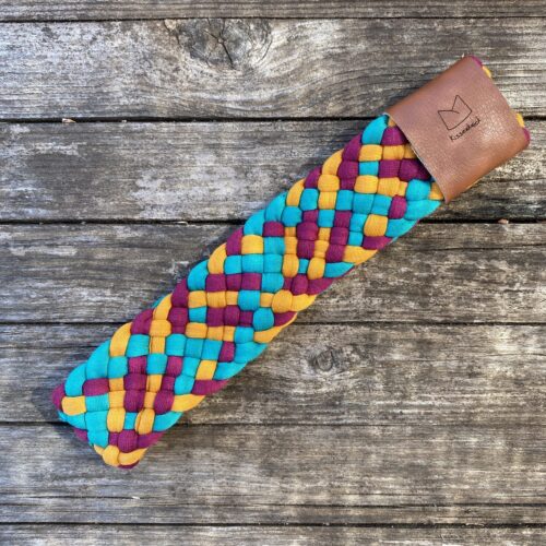 weiches breites Haarband aus Jersey für Kinder in türkis, gelb, pink