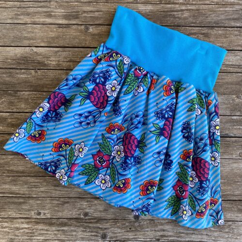 Rock für Mädchen, Mitwachsrock, Hawaii, Blumenmuster