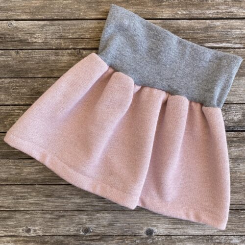 Rosa Glitzer Rock für Mädchen aus Sommersweat, Mitwachsmode