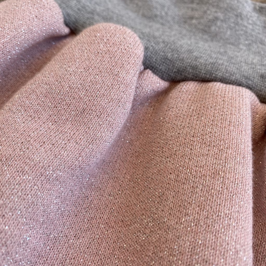Rosa Glitzer Rock für Mädchen aus Sommersweat, Mitwachsmode – Bild 4