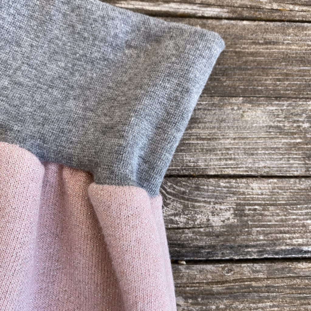 Rosa Glitzer Rock für Mädchen aus Sommersweat, Mitwachsmode – Bild 3