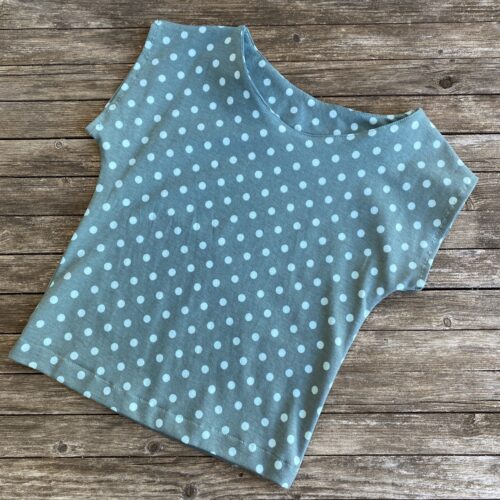 T-Shirt für Mädchen, Gerader Schnitt, in mint/ grün, Punkte, gepunktet