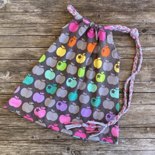 Kleid, Tunika, Shirt, Mitwachsmode, Jersey, Äpfel, bunt, Regenbogen