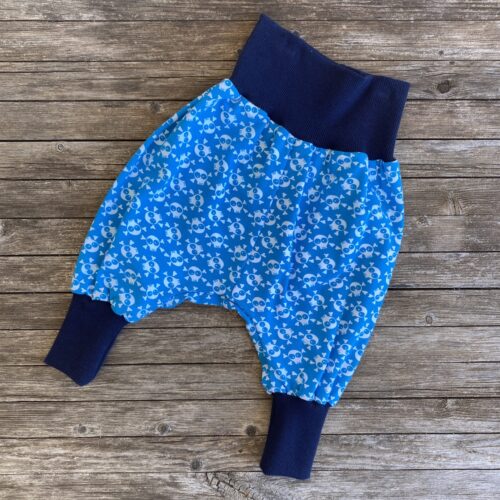 Pumphose/ Mitwachshose Skull/ Totenkopf, türkis