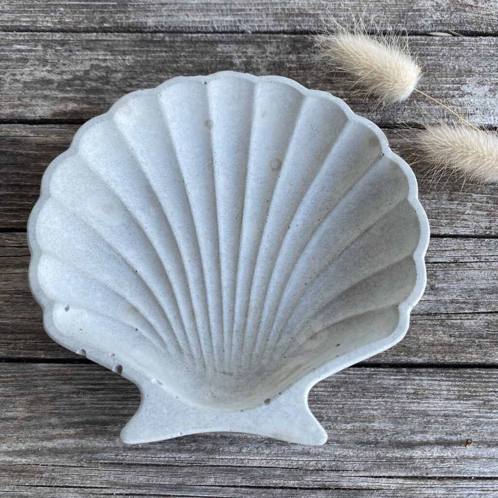 Muschelschale, Beton, Schale, Muschel, Schmuckschale, Seifenschale, maritim – Bild 6