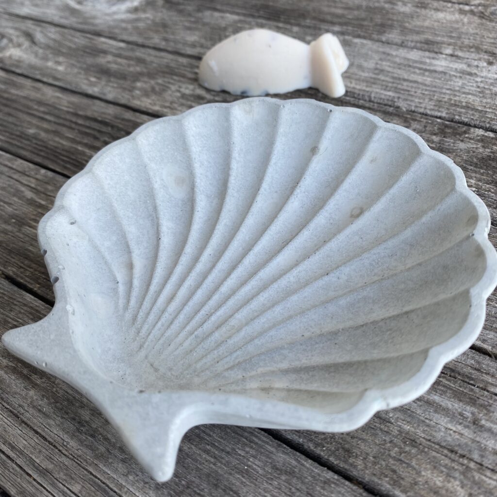 Muschelschale, Beton, Schale, Muschel, Schmuckschale, Seifenschale, maritim – Bild 13