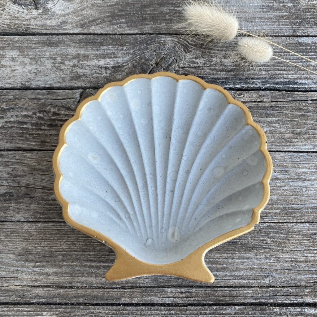 Muschelschale, Beton, Schale, Muschel, Schmuckschale, Seifenschale, maritim – Bild 7