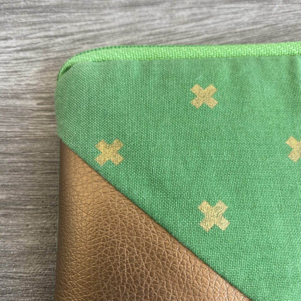 Mini Geldbörse, kleines Portemonnaie, Geldbeutel Grün/ Gold/ Kupfer