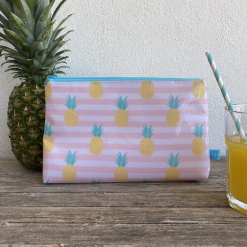 Schwimmtasche/ Wetbag/ Kulturbeutel 'Hallo Sommer' Ananas, gestreift