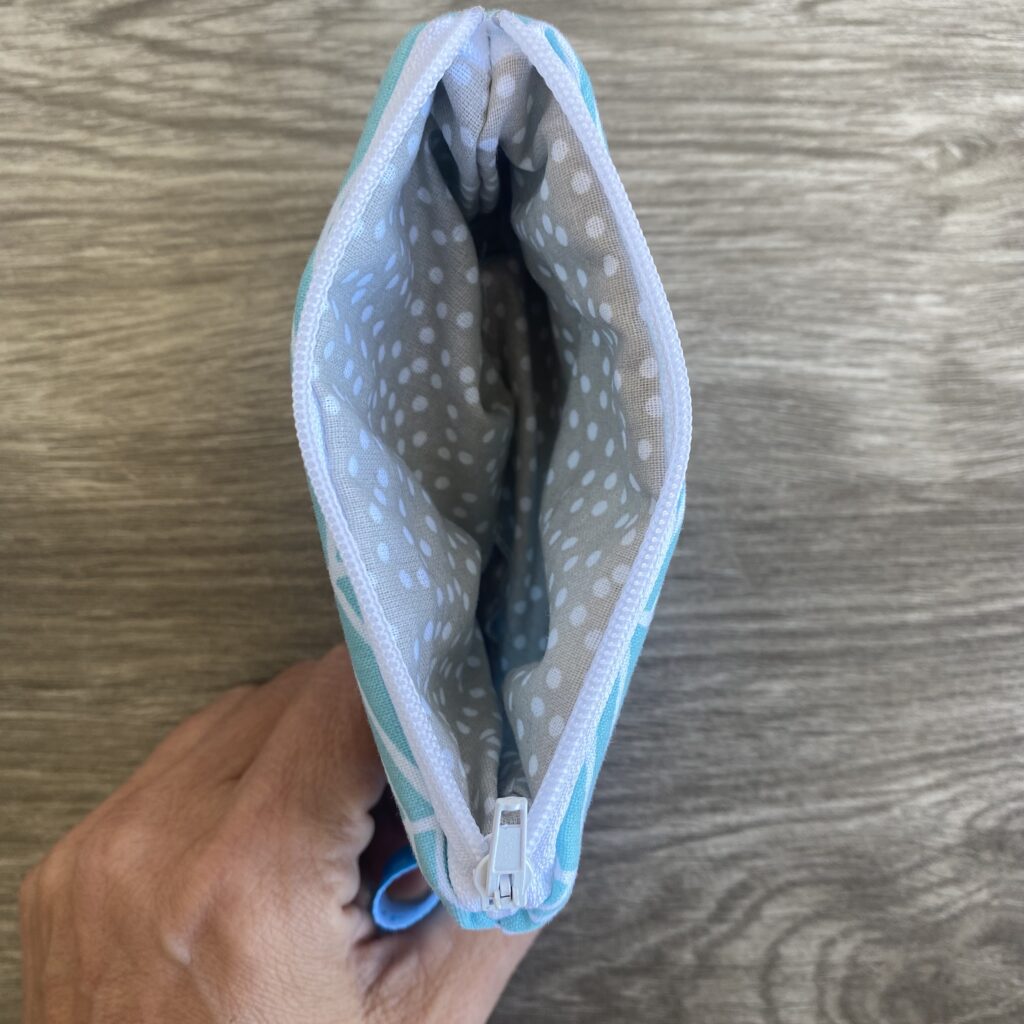Mini Geldbörse, kleines Portemonnaie, türkis mit Kupfer