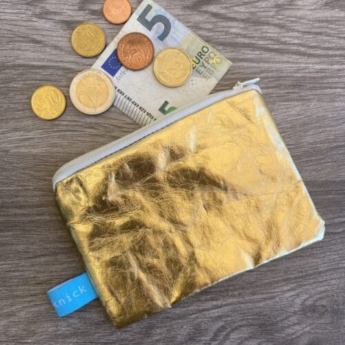 Geldbeutel / Minitäschchen veganes Leder gold
