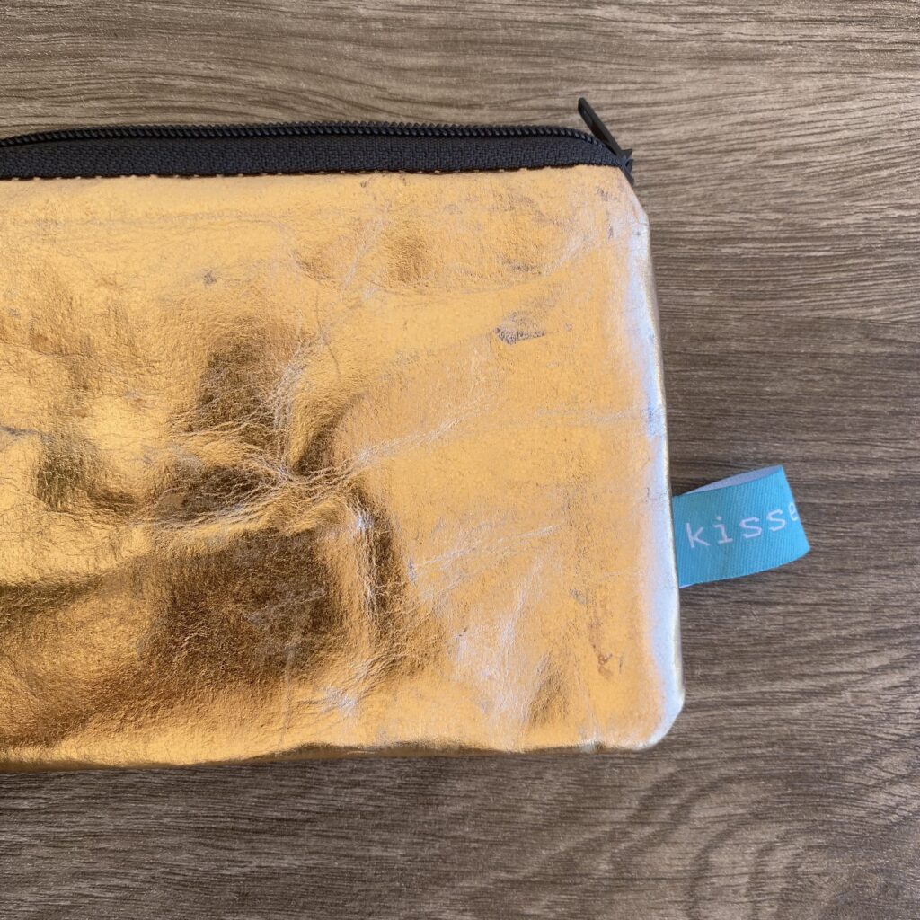 Geldbeutel aus veganem Leder rosegold – Bild 3
