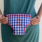 Bayern Tasche blau-weiß mit Bestickung "Alles im Arsch"
