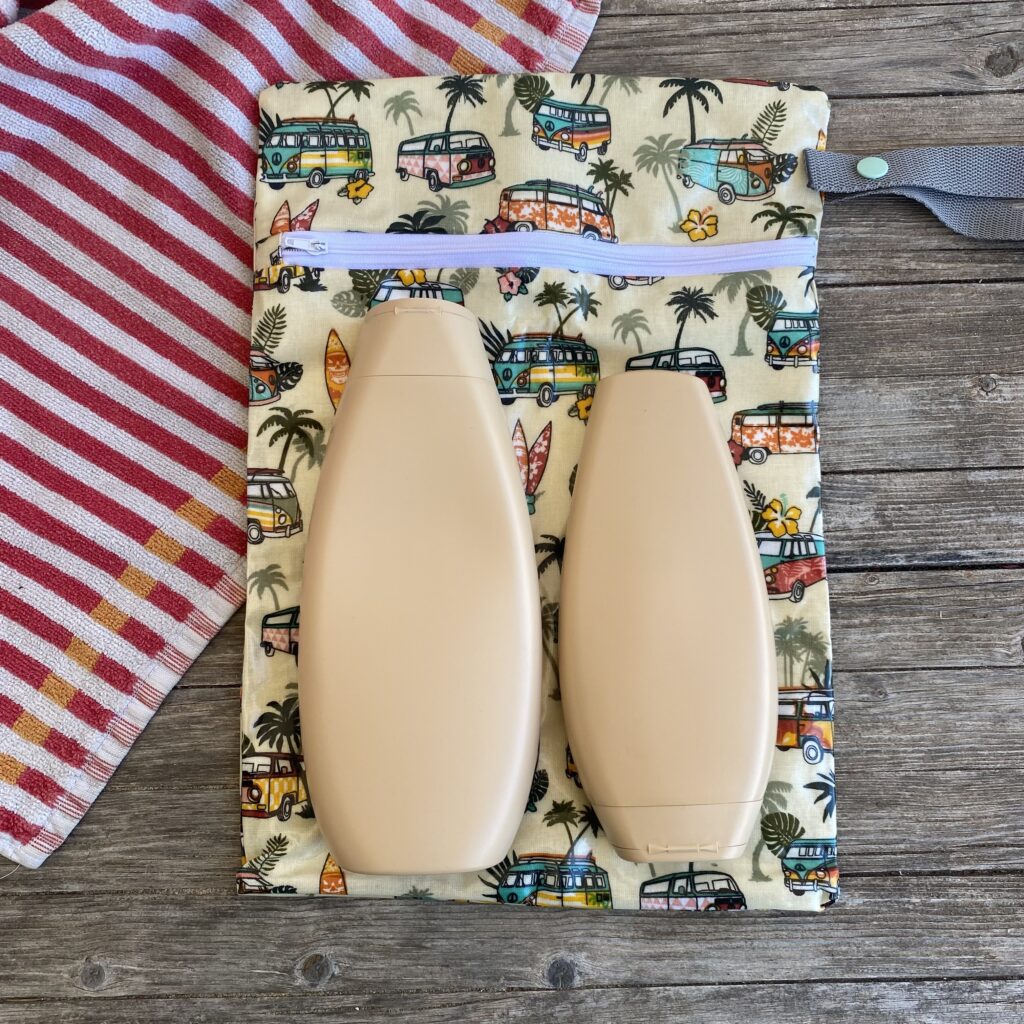 Praktische auswaschbare Tasche mit Aufhängung für Reise, Camping mit Bulli-Motiv