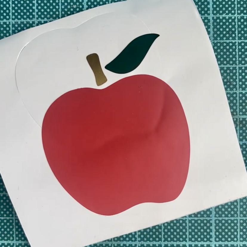 Apfel Namensschild geplottet,Apfel