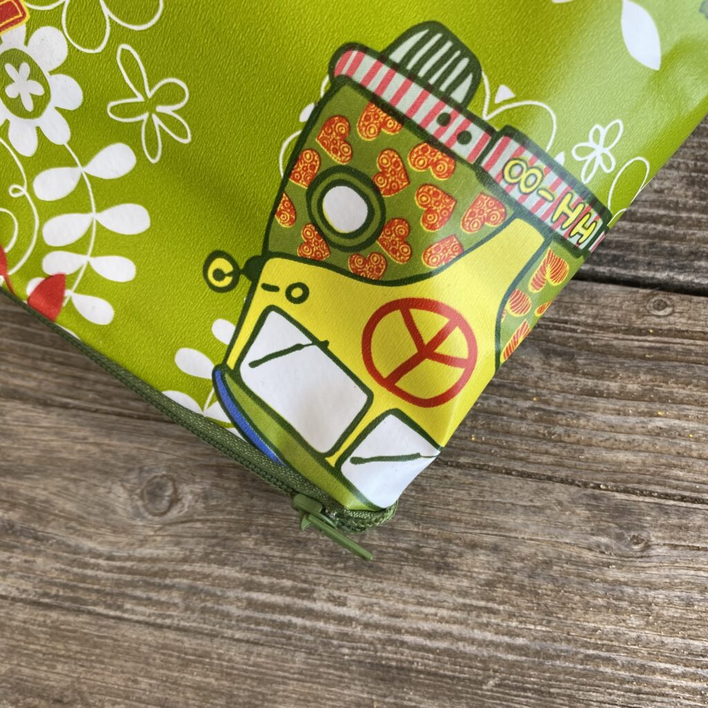 Wetbag, Schwimmtasche, Nasstasche für Strand oder Schwimmbad, Peace Bus, Hippie-Tasche