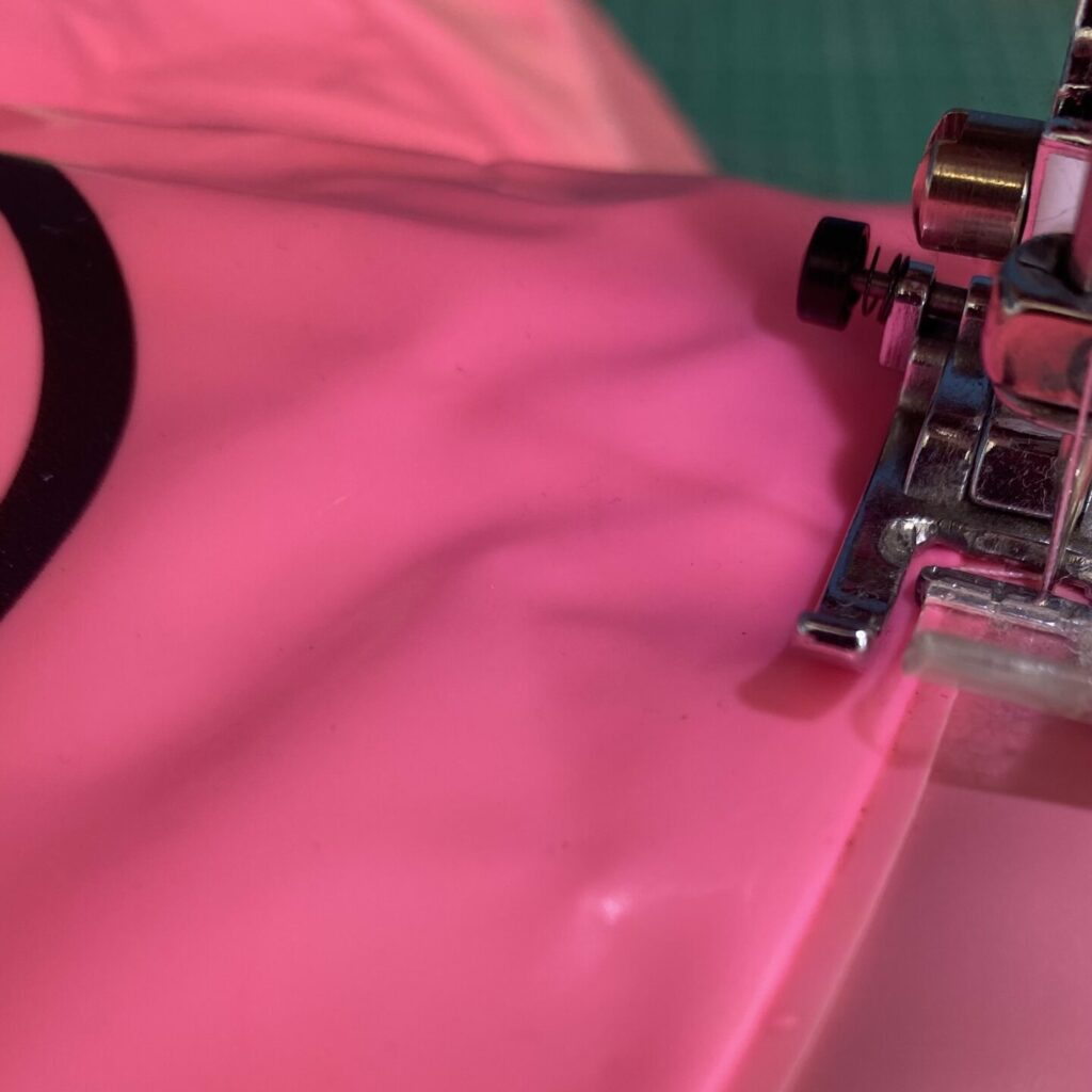 Upcycling Flamingo - erste Nähversuche