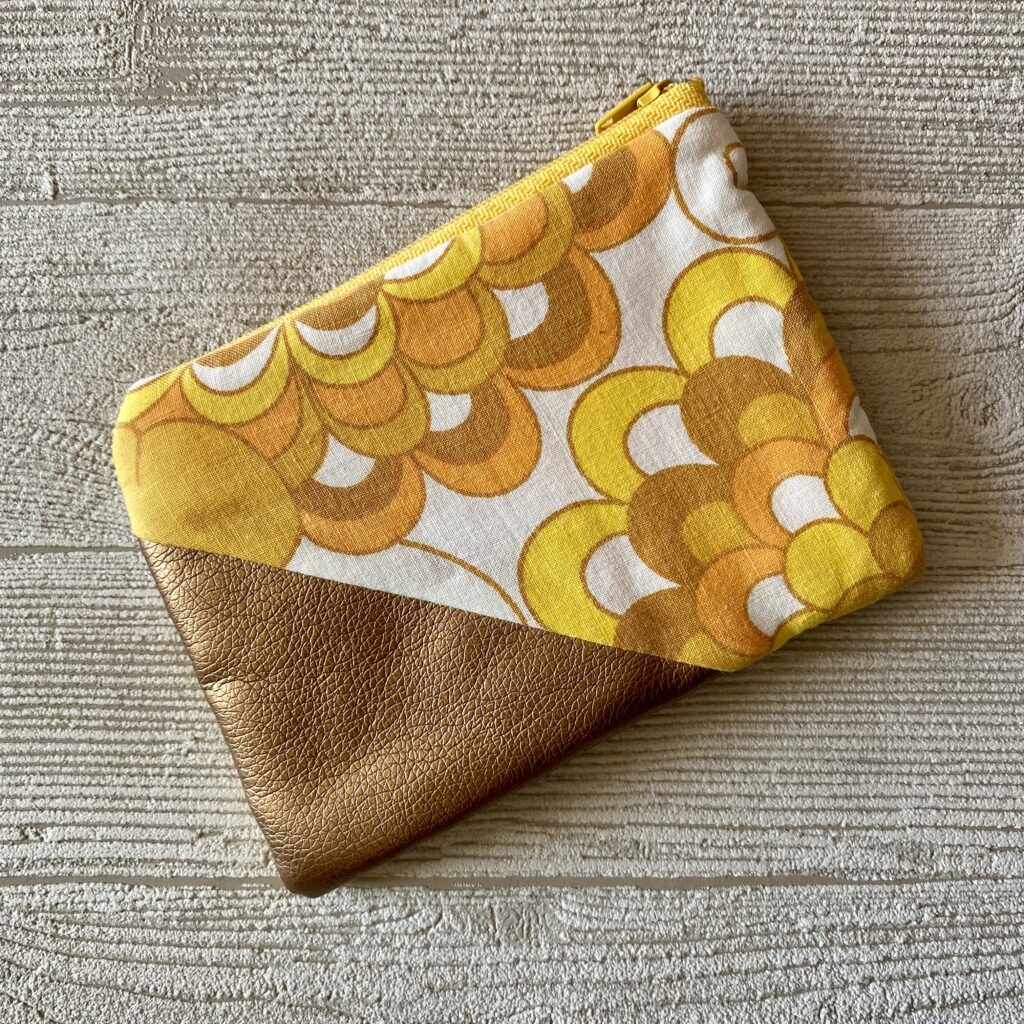 Mini Geldbeutel Patchwork - Vintage, 70erJahre Blumen