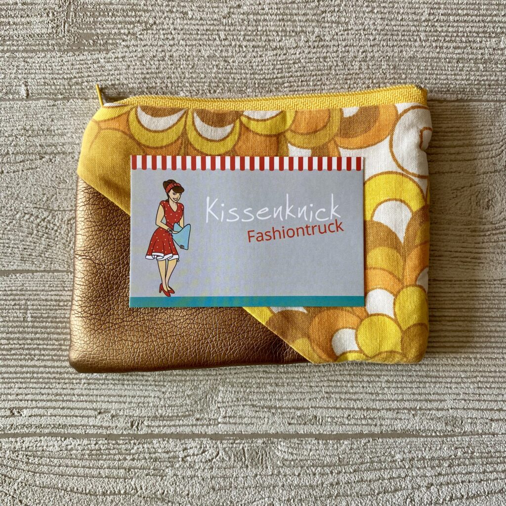 Mini Geldbeutel Patchwork - Vintage, 70erJahre Blumen