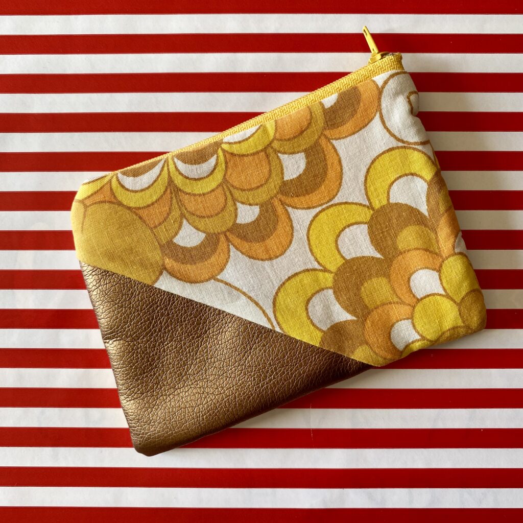 Mini Geldbeutel Patchwork - Vintage, 70erJahre Blumen