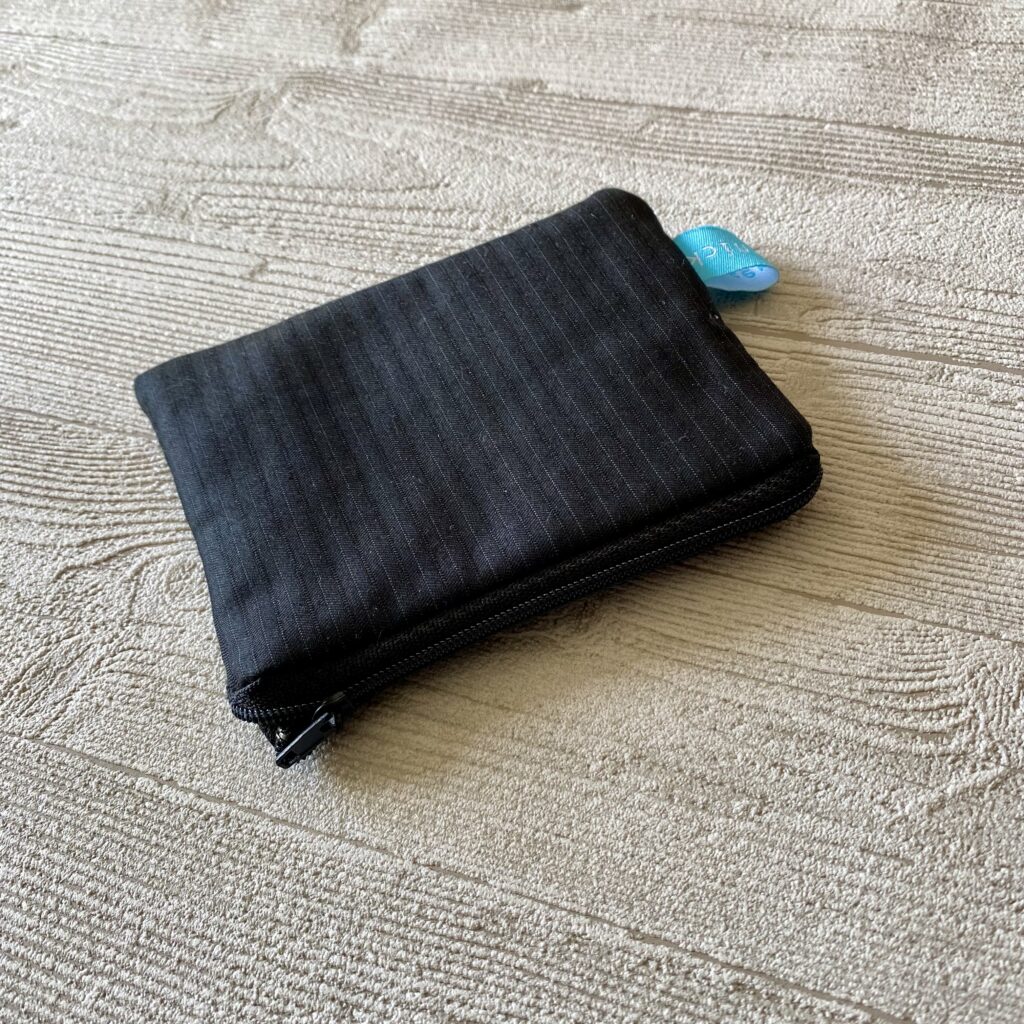 Mini Geldbeutel Nadelstreifen schwarz, klassisch