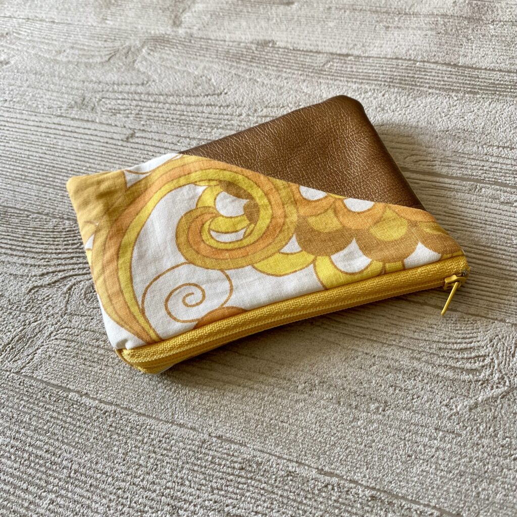 Mini Geldbeutel Patchwork - Vintage, 70erJahre Blumen