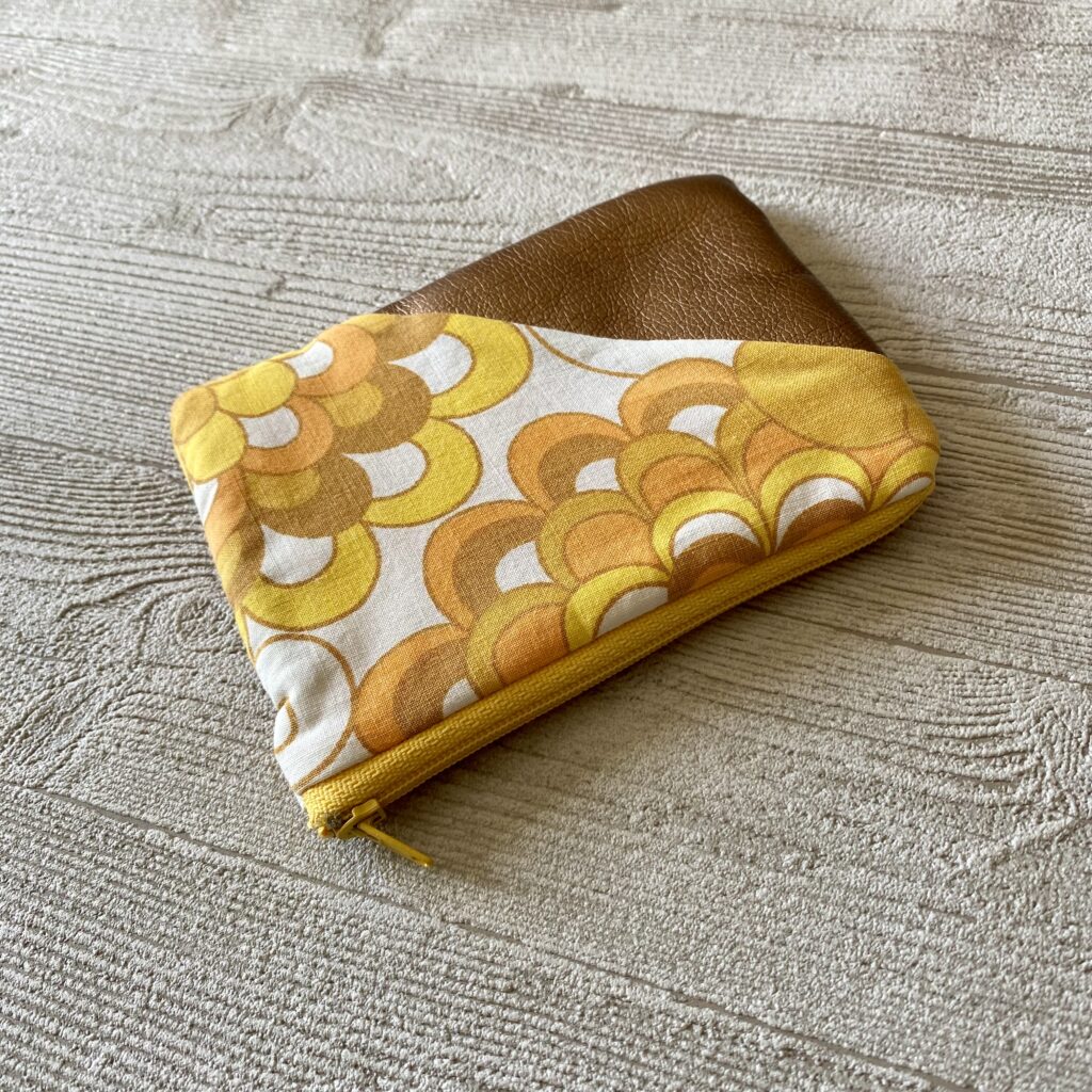 Mini Geldbeutel Patchwork - Vintage, 70erJahre Blumen