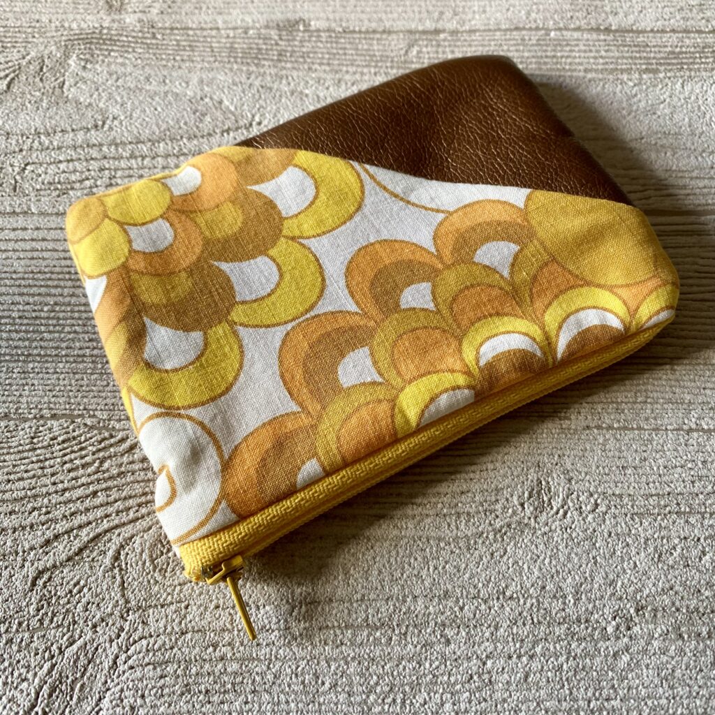 Mini Geldbeutel Patchwork - Vintage, 70erJahre Blumen