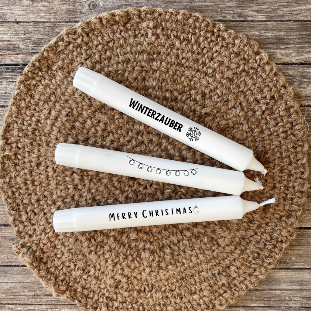 DIY Druckvorlage Kerzentattoos Weihnachten