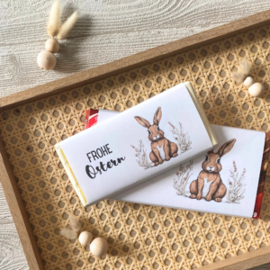 Schokolade mit Osterhasen Banderole