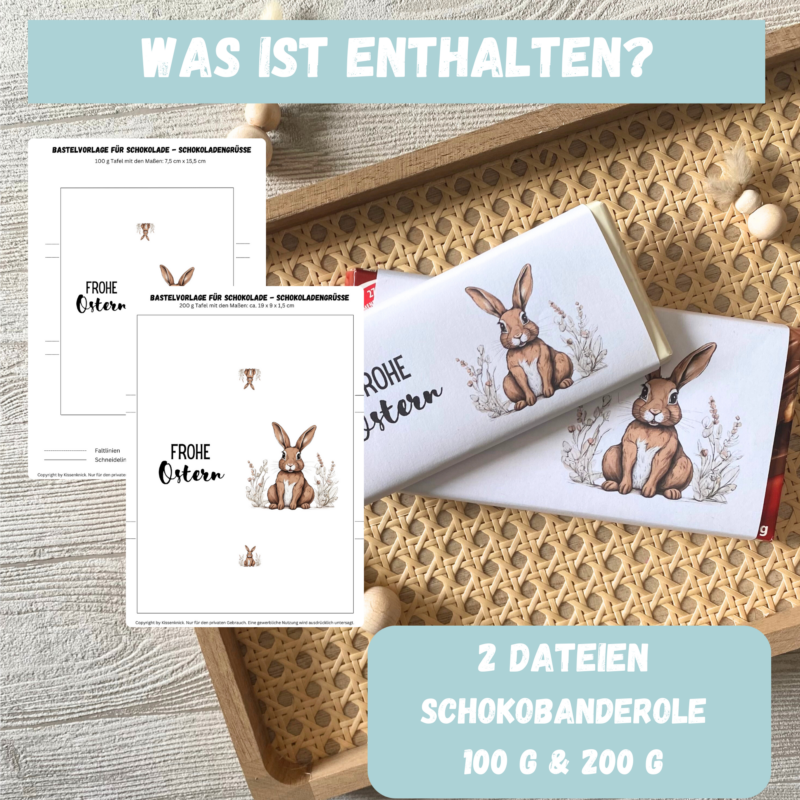 Frohe Ostern Bundle Schokoladenbanderole
