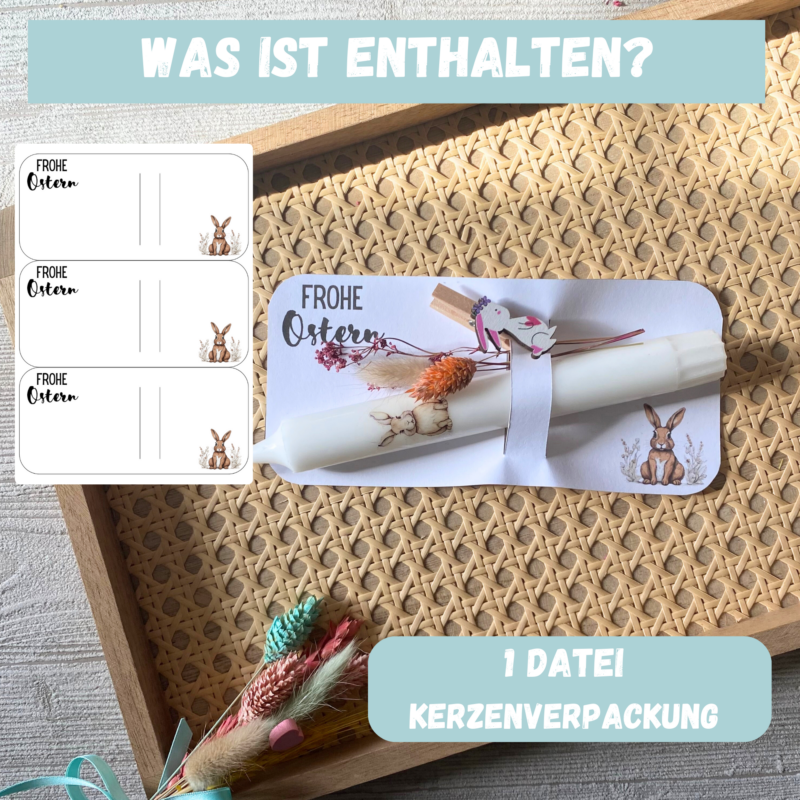 Frohe Ostern Bundle Kerzenverpackung