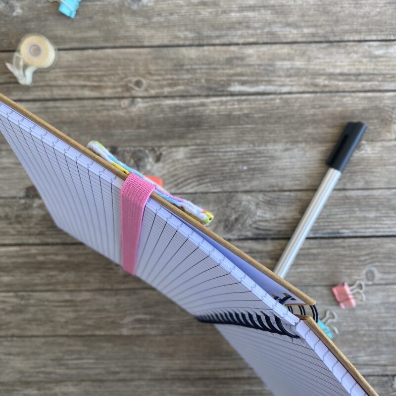 Lesezeichen Stifthalter, Mäppchen für Tagebuch, Freundschaftsbuch, Kalender, mit Gummiband, bunte Enten