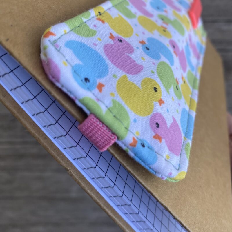 Lesezeichen Stifthalter, Mäppchen für Tagebuch, Freundschaftsbuch, Kalender, mit Gummiband, bunte Enten