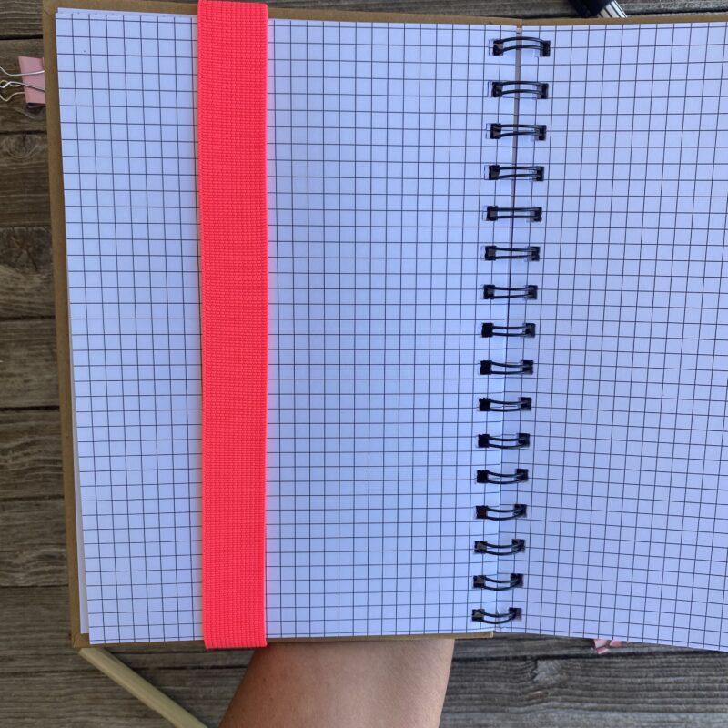 Upcycling Lesezeichen Stifthalter, Mäppchen für Notizbuch, petrol metallic mit Gummiband, wasserabweisend, aus ehemaligen Wasserbett