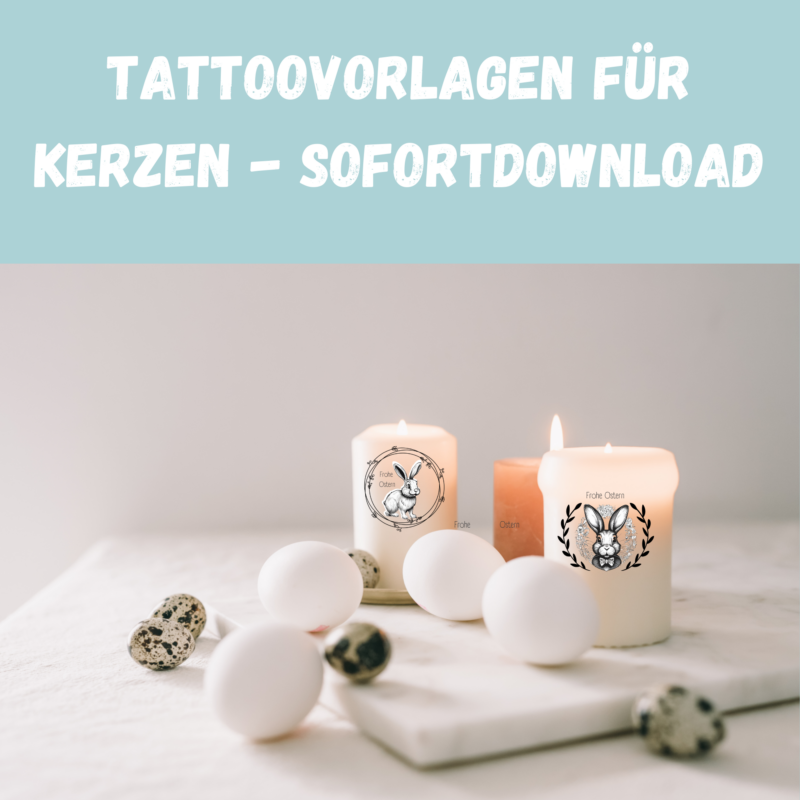 Kerzentattoos Ostern Blockkerzen (5)