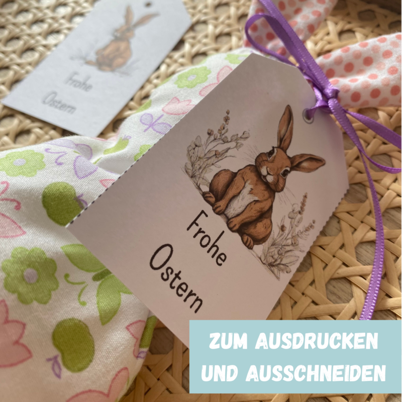 Geschenkanhänger Frohe Ostern Osterhase