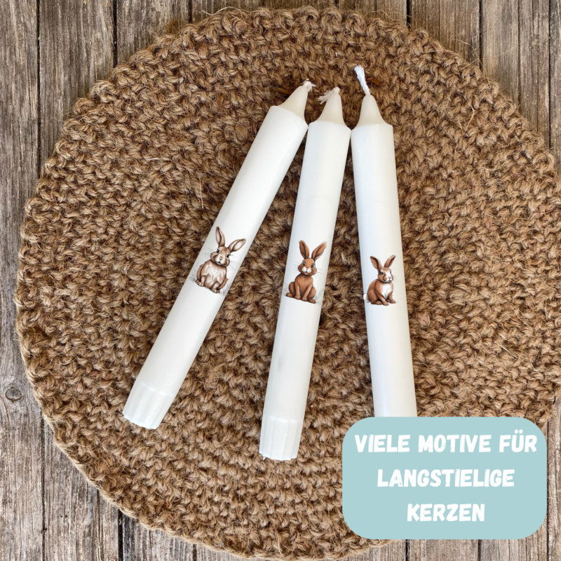 Kerzentattoos Osterhasen lange Kerzen