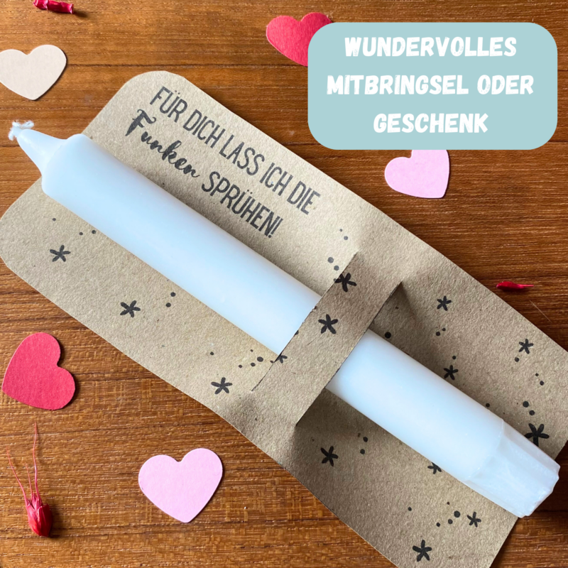 Bastelvorlage Kerze/ Wunderkerze - Für Dich lass ich die Funken sprühen