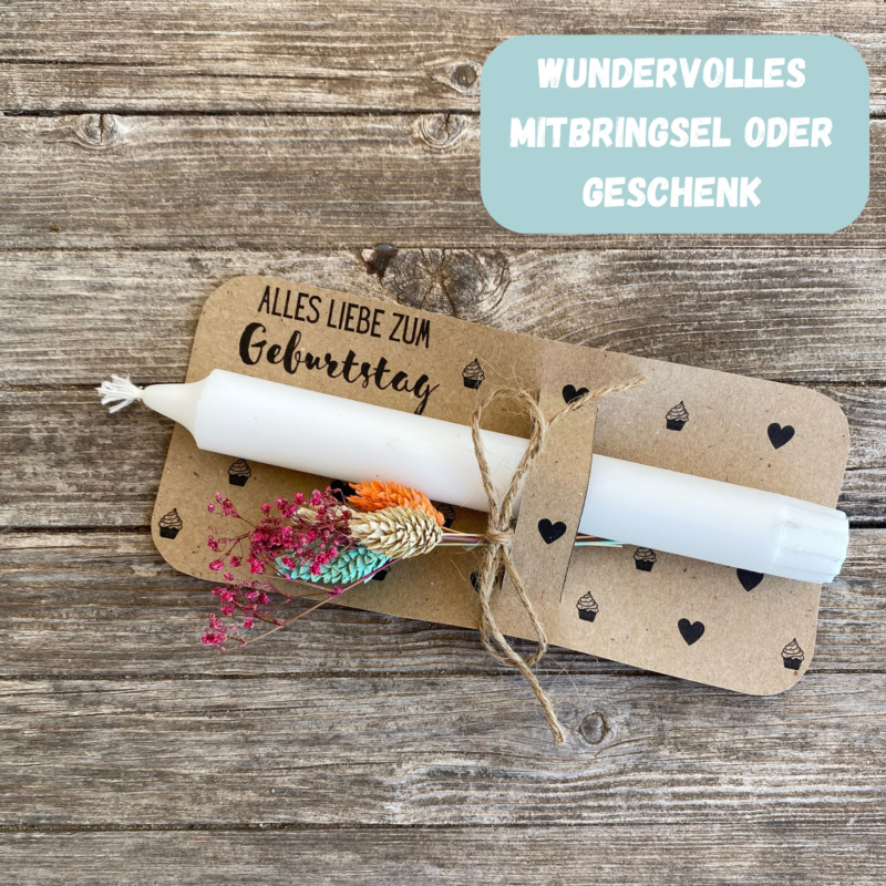 Seite 2- Titelbild Kerzenverpackung Alles Liebe zum Geburtstag