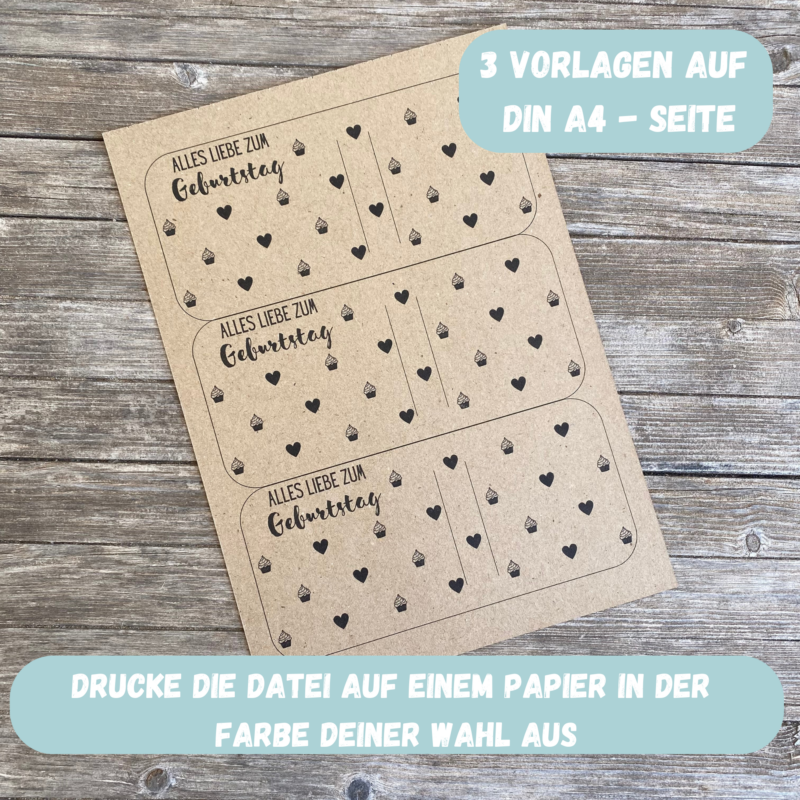Seite 3- Titelbild Kerzenverpackung Alles Liebe zum Geburtstag