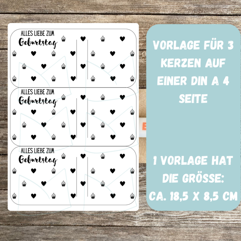Seite 4- Titelbild Kerzenverpackung Alles Liebe zum Geburtstag