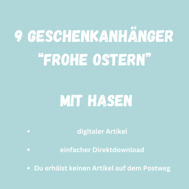 Geschenkanhänger Frohe Ostern Osterhase
