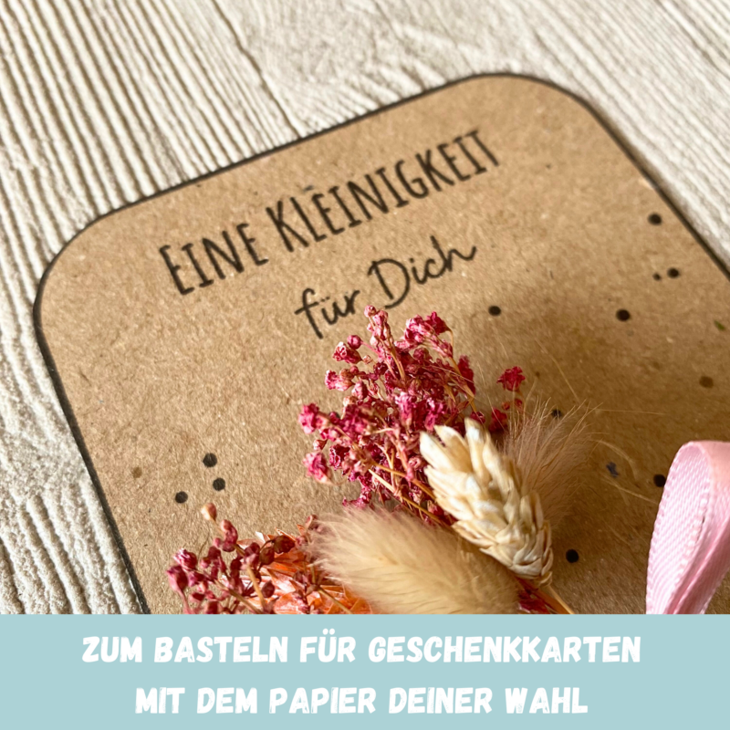 Bastelvorlage Geschenkkarte - Eine Kleinigkeit für Dich- Karte zum Bestücken - PDF Download