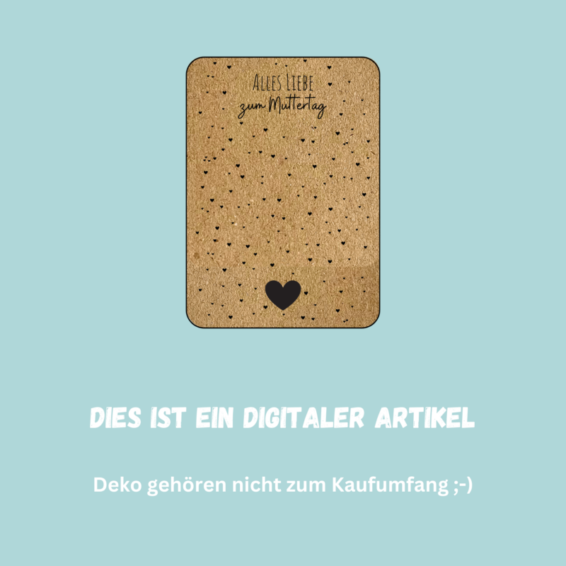 Druckvorlage Geschenkkarte - Alles Liebe zum Mutterag- Karte zum Bestücken - PDF Download