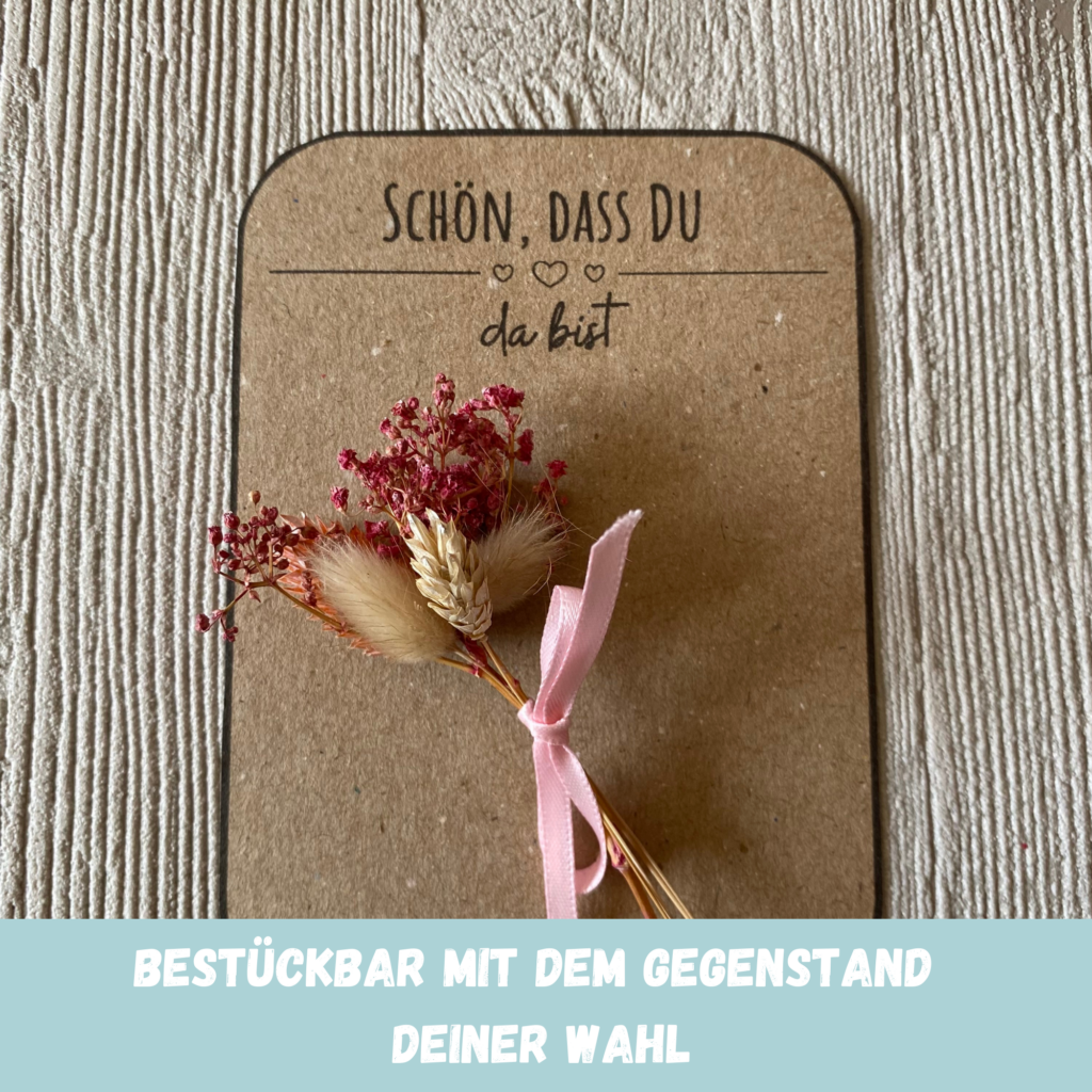 Bastelvorlage Geschenkkarte - Schön, dass Du da bist - Karte zum Bestücken - PDF Download