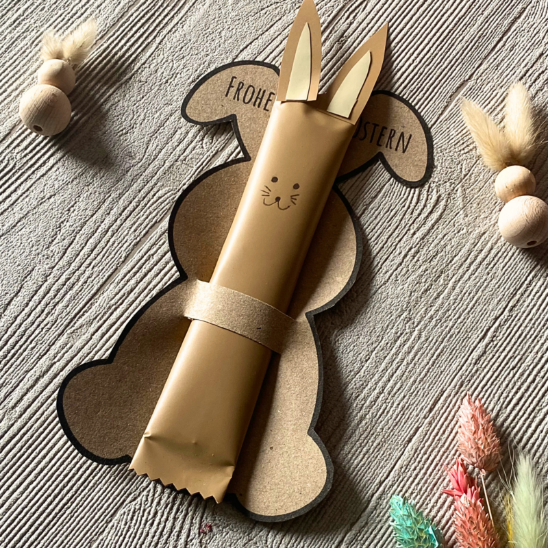 Bastelvorlage Osterhase zum Ausschneiden, Verpackung für Kerzen & andere Kleinigkeiten - Digitaler Download PDF