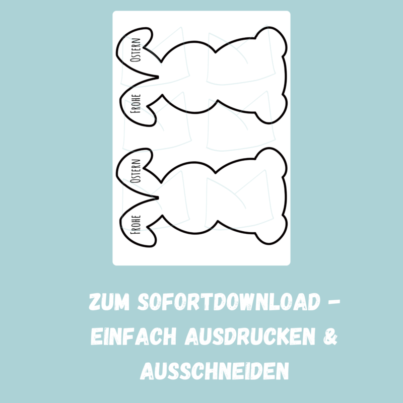 Bastelvorlage Osterhase zum Ausschneiden, Verpackung für Kerzen & andere Kleinigkeiten - Digitaler Download PDF